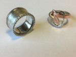 2 mooie ringen, workshop voor 1 dag. Geen gietwerk 