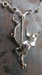 zilver, goud, met amethist, zirkoon en spinel