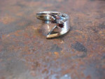 zilver met goud, granaat