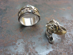 zilver en goud, trouwringen. thema: divers