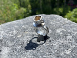 Ellen, ring met tijgeroog. Giet en soldeerwerk